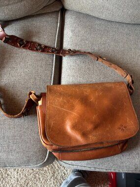 Patricia Nash brown leather over the shoulder/crossbody purse